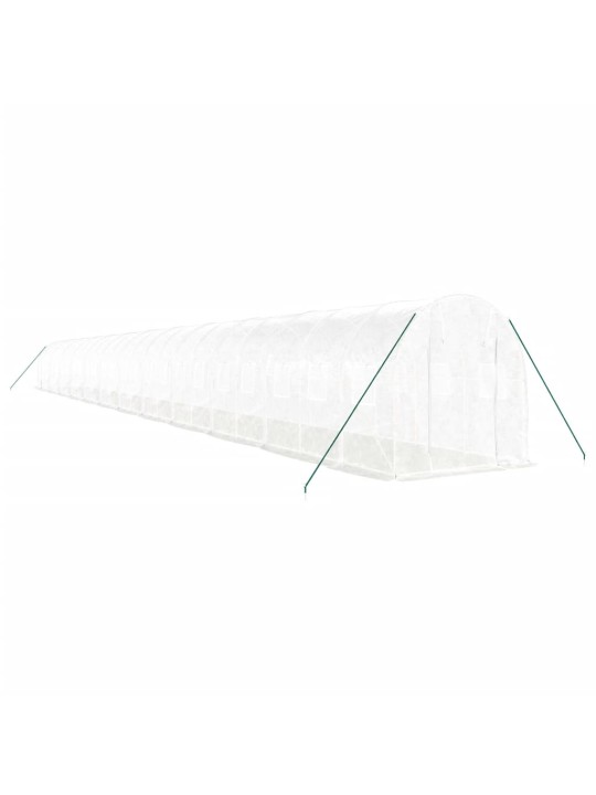 Siltumnīca ar tērauda rāmi, balta, 48 m², 24x2x2 m