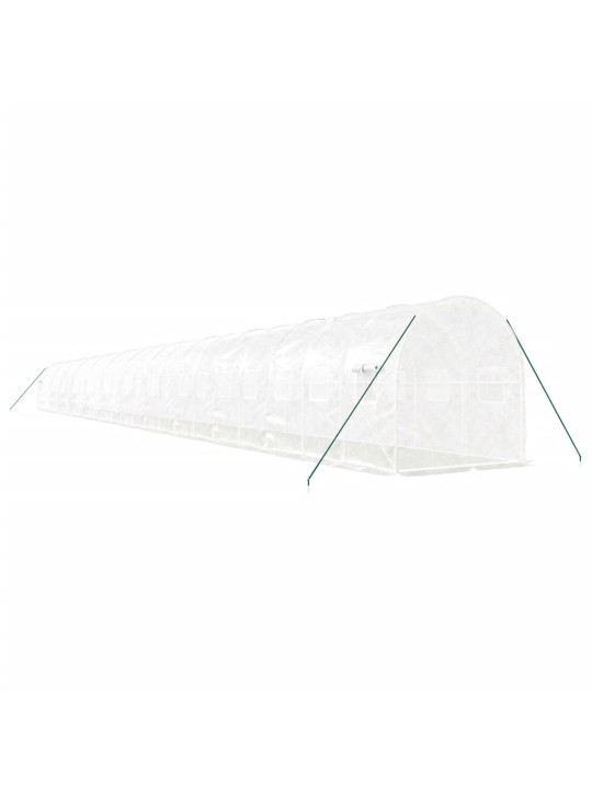Siltumnīca ar tērauda rāmi, balta, 48 m², 24x2x2 m