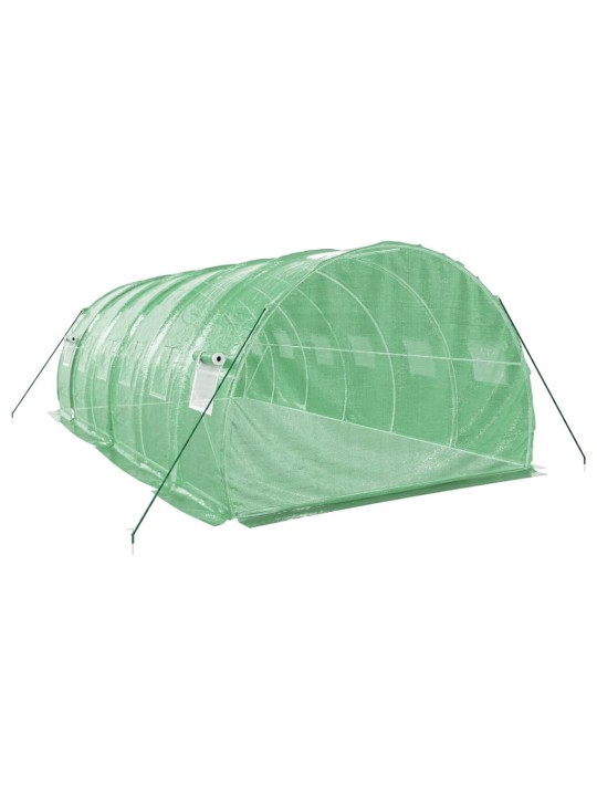 Siltumnīca ar tērauda rāmi, zaļa, 18 m², 6x3x2 m