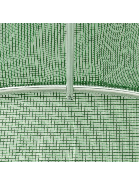 Siltumnīca ar tērauda rāmi, zaļa, 18 m², 6x3x2 m