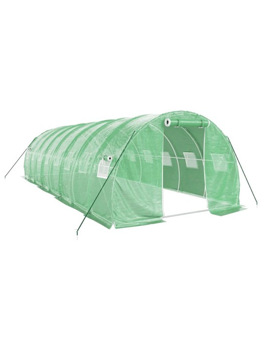 Siltumnīca ar tērauda rāmi, zaļa, 24 m², 8x3x2 m