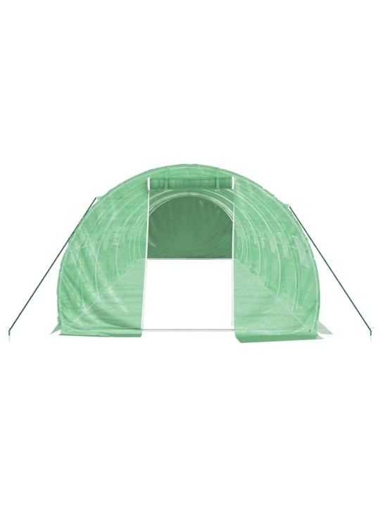 Siltumnīca ar tērauda rāmi, zaļa, 24 m², 8x3x2 m