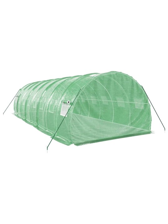 Siltumnīca ar tērauda rāmi, zaļa, 24 m², 8x3x2 m
