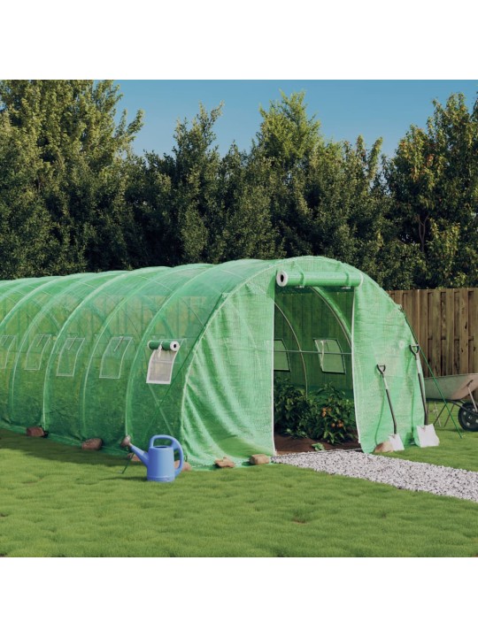 Siltumnīca ar tērauda rāmi, zaļa, 24 m², 8x3x2 m