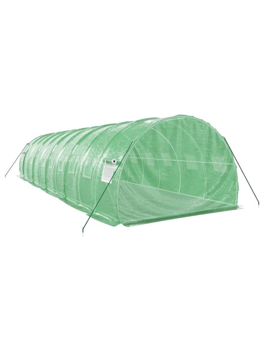 Siltumnīca ar tērauda rāmi, zaļa, 30 m², 10x3x2 m