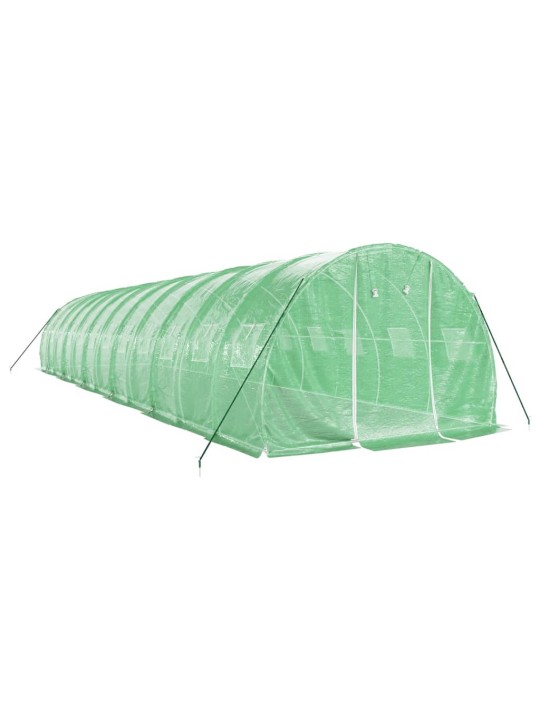 Siltumnīca ar tērauda rāmi, zaļa, 36 m², 12x3x2 m