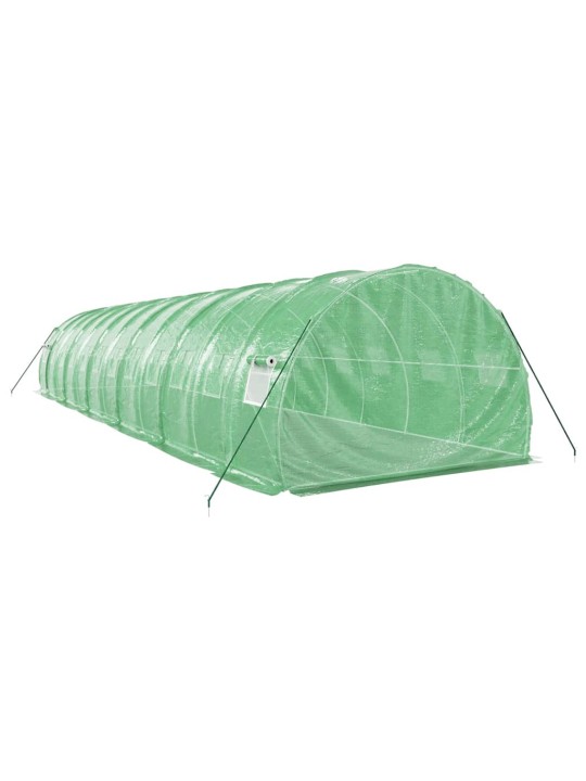 Siltumnīca ar tērauda rāmi, zaļa, 36 m², 12x3x2 m