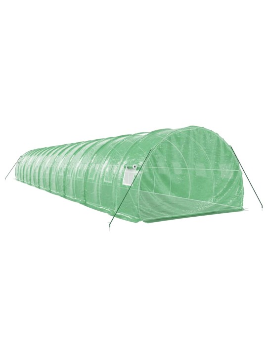 Siltumnīca ar tērauda rāmi, zaļa, 48 m², 16x3x2 m
