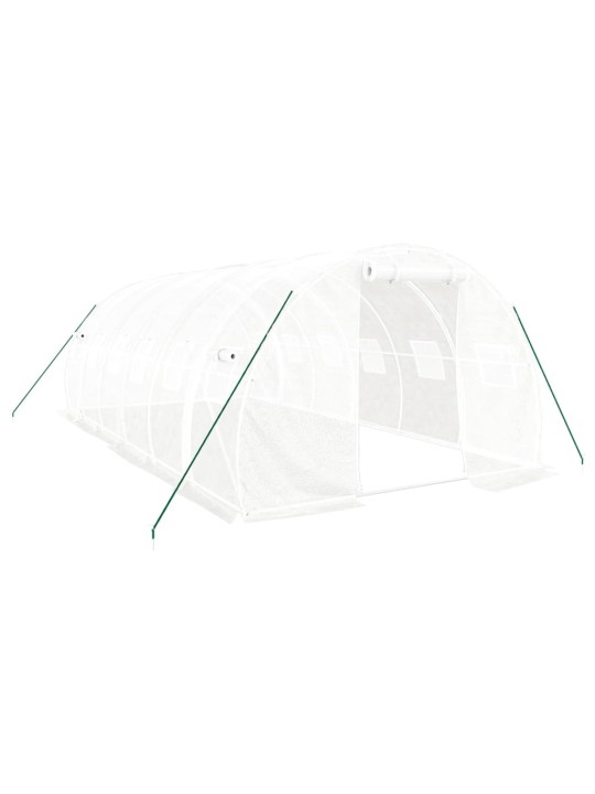 Siltumnīca ar tērauda rāmi, balta, 18 m², 6x3x2 m