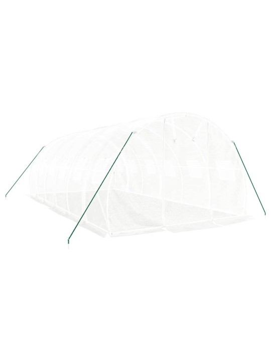 Siltumnīca ar tērauda rāmi, balta, 18 m², 6x3x2 m