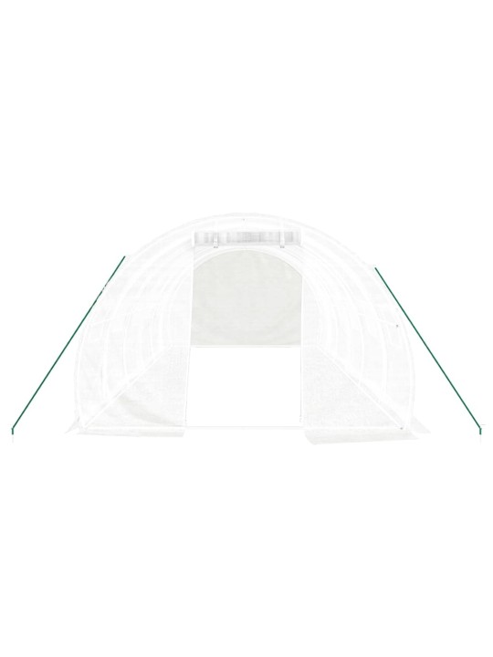 Siltumnīca ar tērauda rāmi, balta, 18 m², 6x3x2 m
