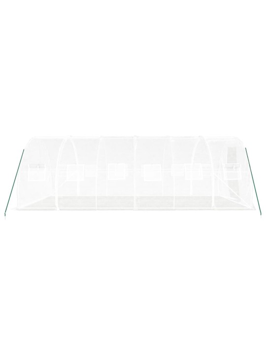 Siltumnīca ar tērauda rāmi, balta, 18 m², 6x3x2 m