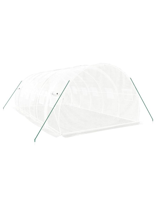 Siltumnīca ar tērauda rāmi, balta, 18 m², 6x3x2 m