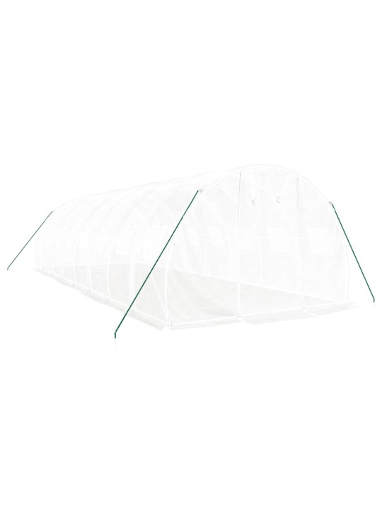 Siltumnīca ar tērauda rāmi, balta, 24 m², 8x3x2 m