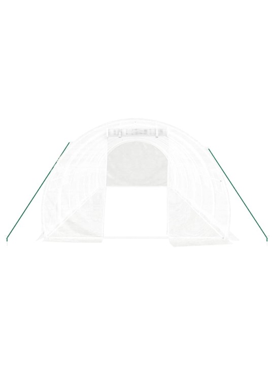 Siltumnīca ar tērauda rāmi, balta, 24 m², 8x3x2 m
