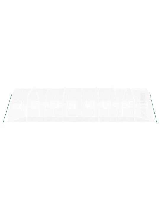 Siltumnīca ar tērauda rāmi, balta, 24 m², 8x3x2 m