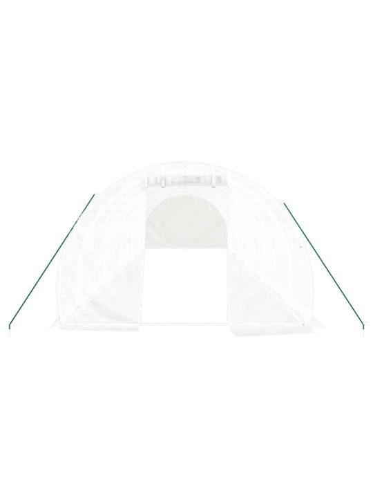 Siltumnīca ar tērauda rāmi, balta, 30 m², 10x3x2 m