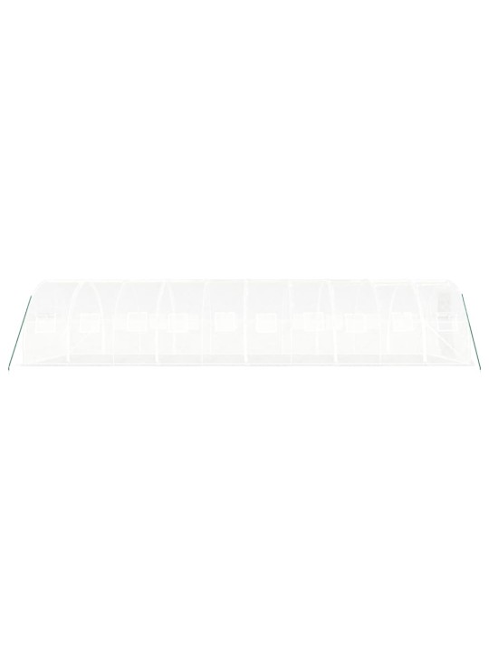 Siltumnīca ar tērauda rāmi, balta, 30 m², 10x3x2 m