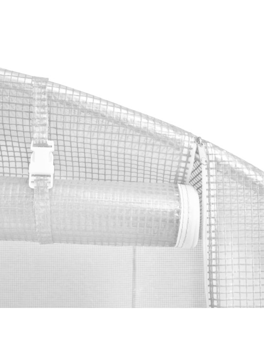 Siltumnīca ar tērauda rāmi, balta, 30 m², 10x3x2 m