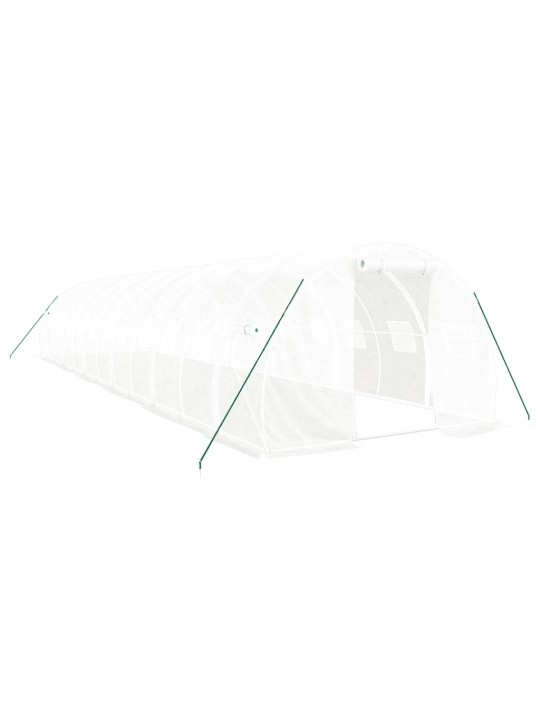 Siltumnīca ar tērauda rāmi, balta, 36 m², 12x3x2 m