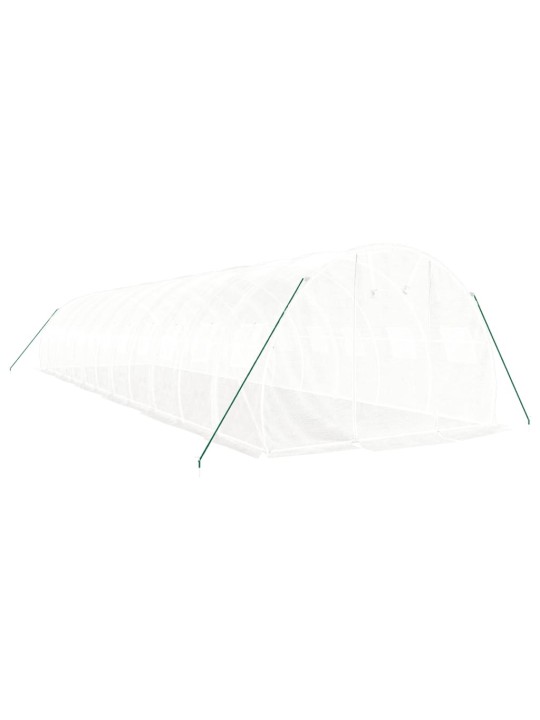 Siltumnīca ar tērauda rāmi, balta, 36 m², 12x3x2 m