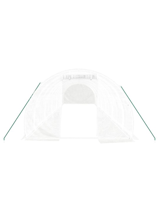 Siltumnīca ar tērauda rāmi, balta, 36 m², 12x3x2 m