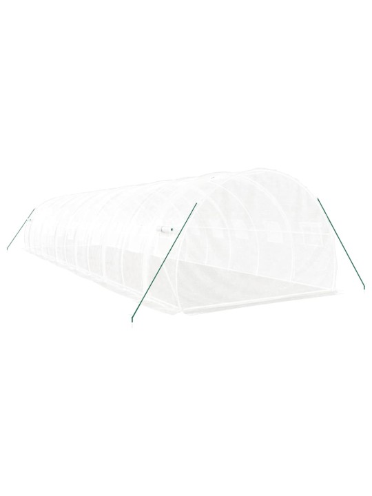 Siltumnīca ar tērauda rāmi, balta, 36 m², 12x3x2 m