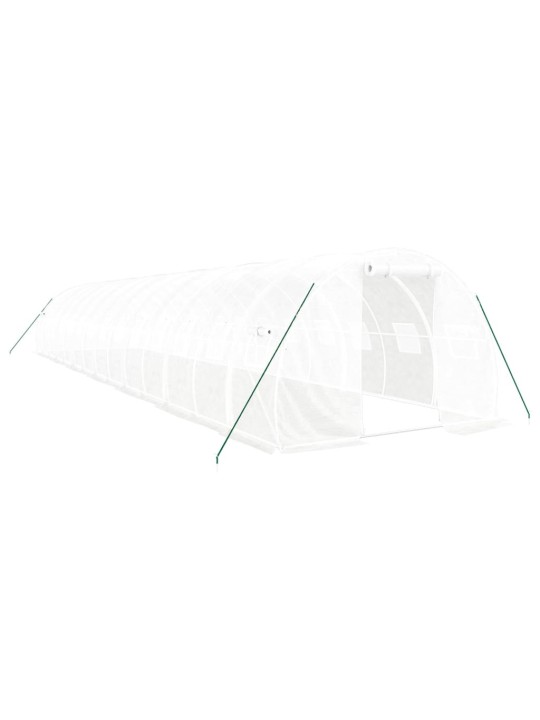 Siltumnīca ar tērauda rāmi, balta, 42 m², 14x3x2 m