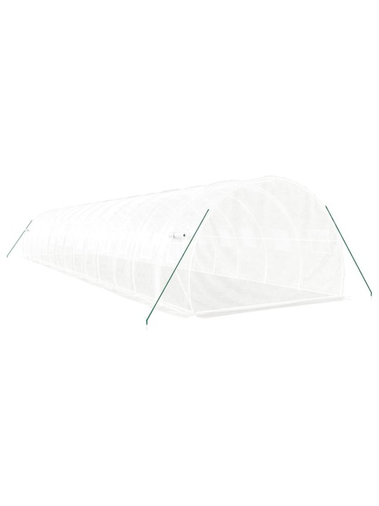 Siltumnīca ar tērauda rāmi, balta, 42 m², 14x3x2 m