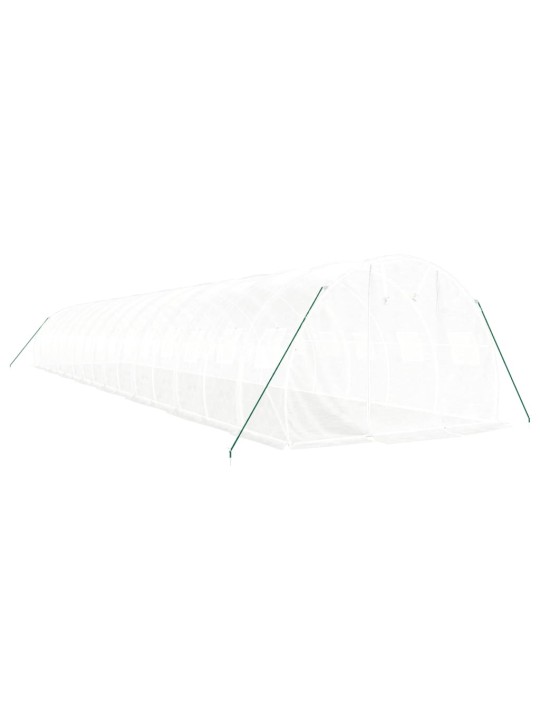 Siltumnīca ar tērauda rāmi, balta, 48 m², 16x3x2 m