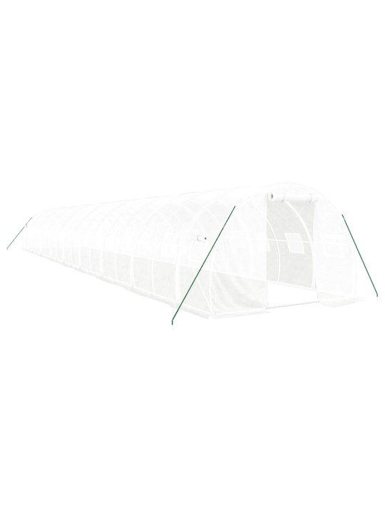 Siltumnīca ar tērauda rāmi, balta, 54 m², 18x3x2 m