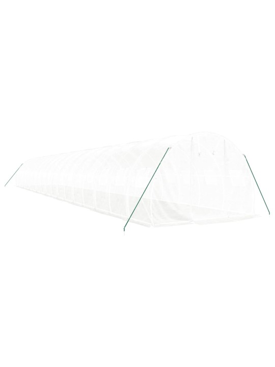 Siltumnīca ar tērauda rāmi, balta, 54 m², 18x3x2 m