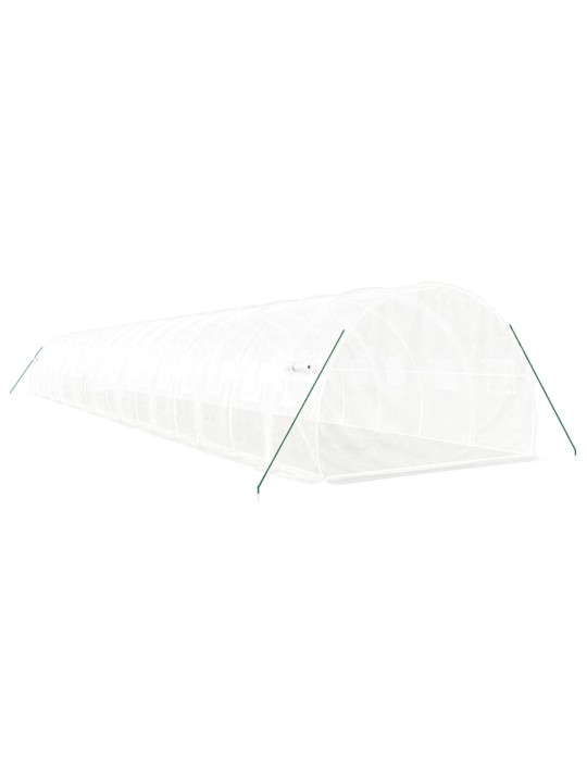 Siltumnīca ar tērauda rāmi, balta, 54 m², 18x3x2 m
