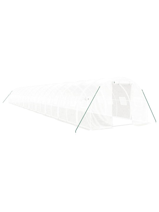 Siltumnīca ar tērauda rāmi, balta, 60 m², 20x3x2 m