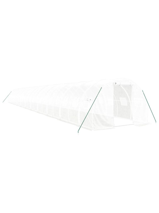 Siltumnīca ar tērauda rāmi, balta, 66 m², 22x3x2 m
