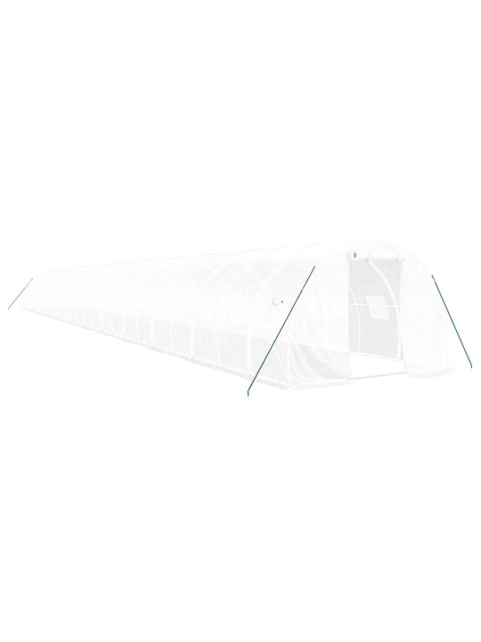 Siltumnīca ar tērauda rāmi, balta, 72 m², 24x3x2 m