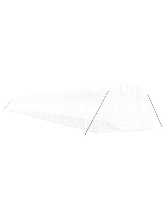 Siltumnīca ar tērauda rāmi, balta, 72 m², 24x3x2 m