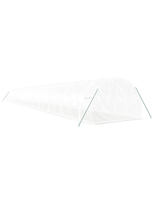 Siltumnīca ar tērauda rāmi, balta, 72 m², 24x3x2 m