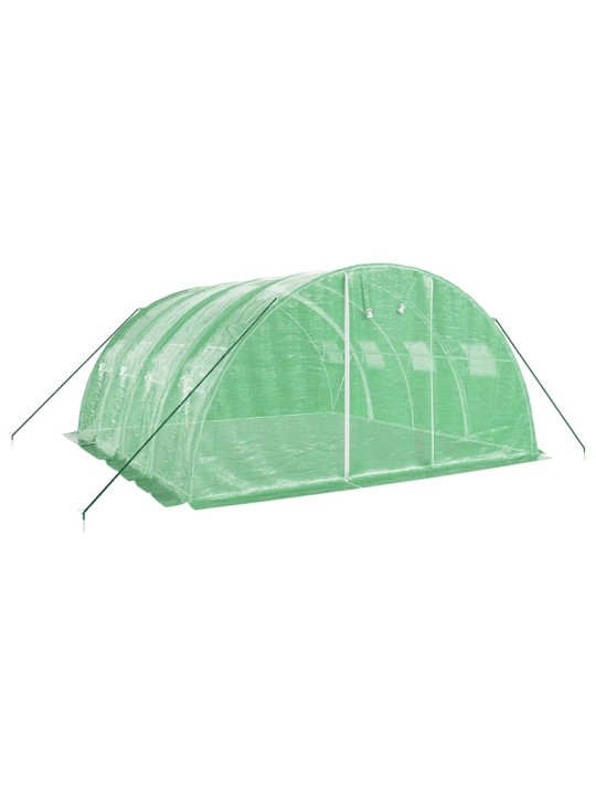 Siltumnīca ar tērauda rāmi, zaļa, 16 m², 4x4x2 m