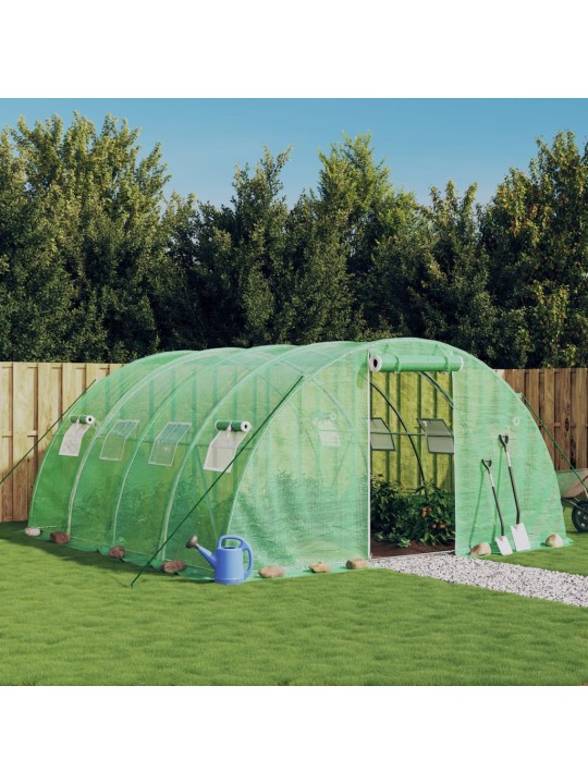 Siltumnīca ar tērauda rāmi, zaļa, 16 m², 4x4x2 m