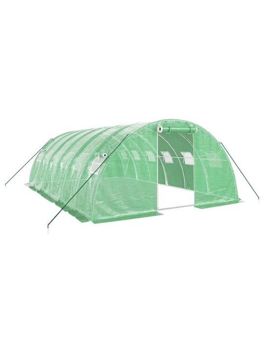 Siltumnīca ar tērauda rāmi, zaļa, 24 m², 6x4x2 m