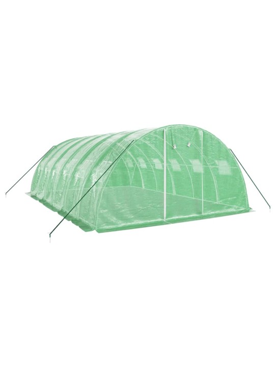 Siltumnīca ar tērauda rāmi, zaļa, 24 m², 6x4x2 m