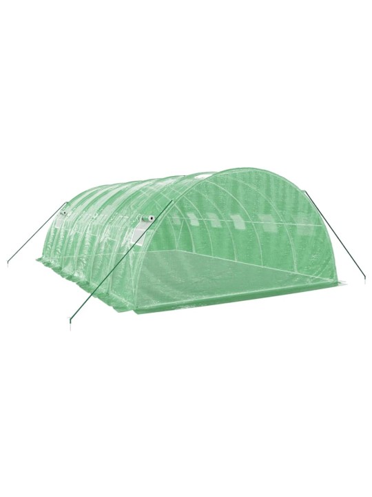 Siltumnīca ar tērauda rāmi, zaļa, 24 m², 6x4x2 m