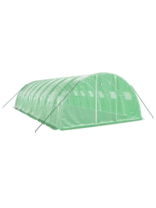Siltumnīca ar tērauda rāmi, zaļa, 32 m², 8x4x2 m
