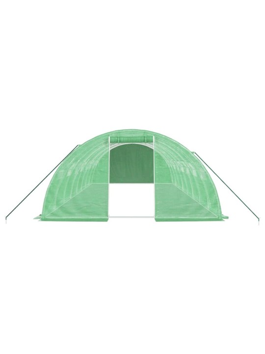 Siltumnīca ar tērauda rāmi, zaļa, 32 m², 8x4x2 m