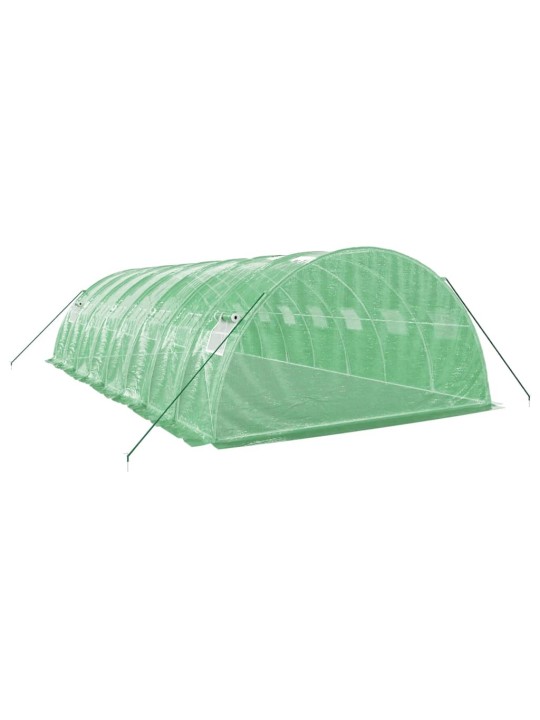 Siltumnīca ar tērauda rāmi, zaļa, 32 m², 8x4x2 m