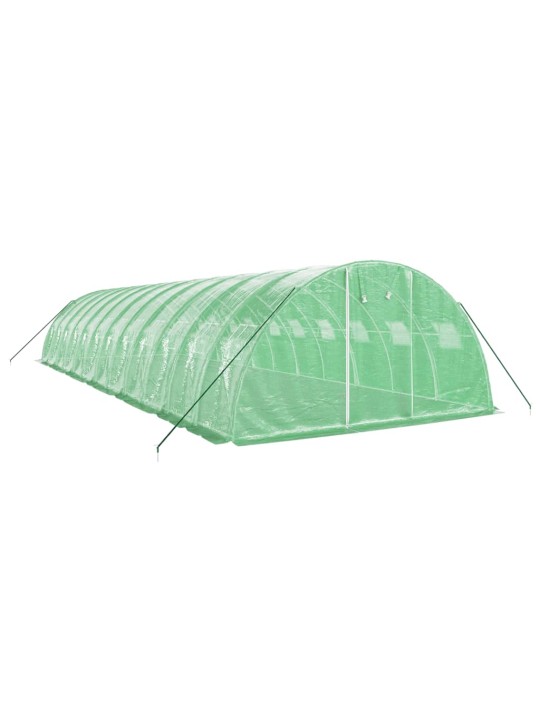 Siltumnīca ar tērauda rāmi, zaļa, 48 m², 12x4x2 m