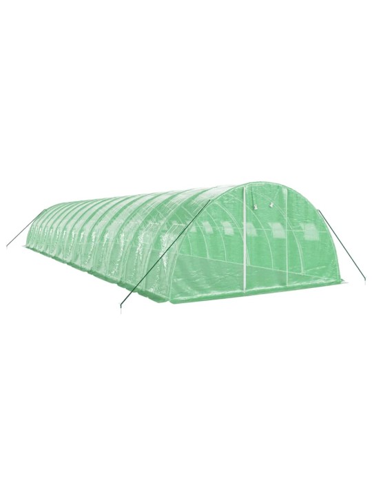 Siltumnīca ar tērauda rāmi, zaļa, 56 m², 14x4x2 m