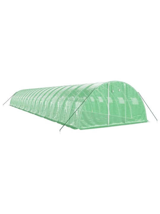 Siltumnīca ar tērauda rāmi, zaļa, 72 m², 18x4x2 m