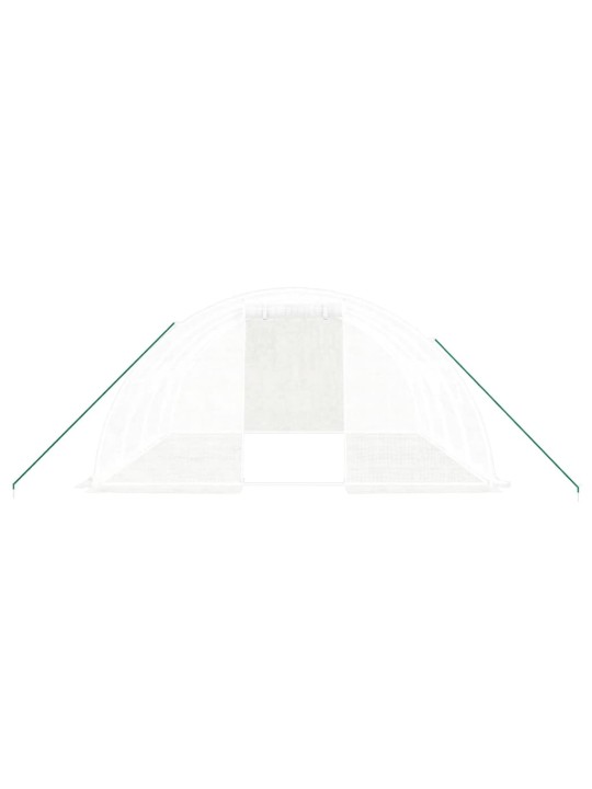 Siltumnīca ar tērauda rāmi, balta, 16 m², 4x4x2 m